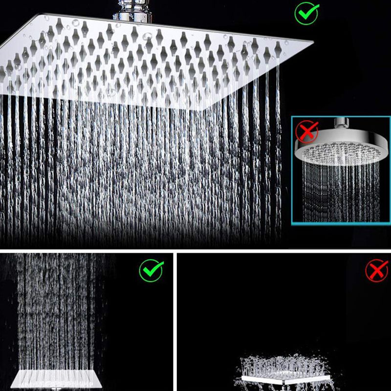 Silver Dual Shower Head 3 Settings Medium Flow Wall Mounted Shower Head