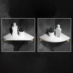 Aluminum Bathroom Corner Shelf with 31 × 21 cm Surface and 4 cm Height