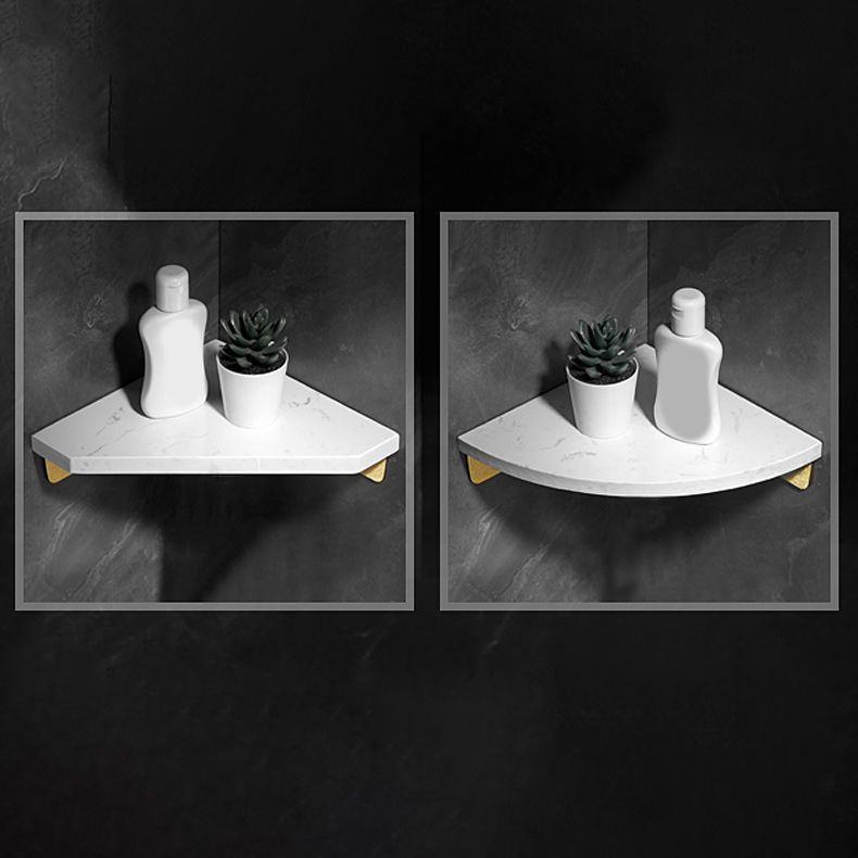 Aluminum Bathroom Corner Shelf with 31 × 21 cm Surface and 4 cm Height