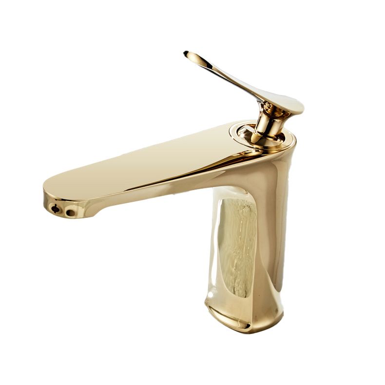 Luxury 1 Handle Sink Bathroom Faucet Round Brass Sink Faucet with Water Hose