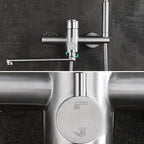 Wall-mounted metal bathtub filling low arch swivel bathtub mixer