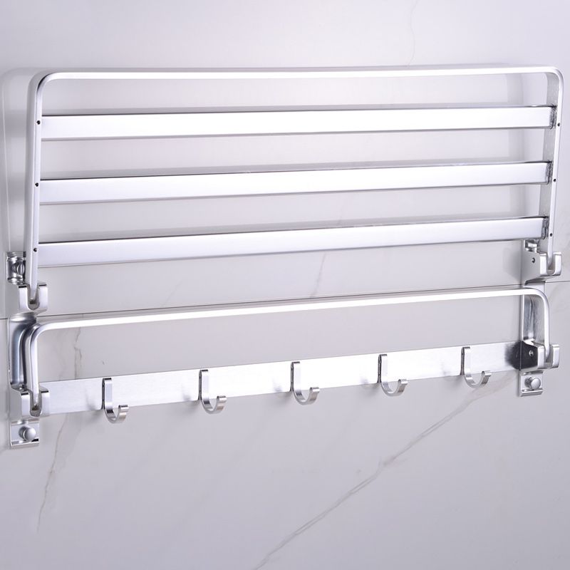 Modern 5-piece bathroom accessory set with triangular bath shelf