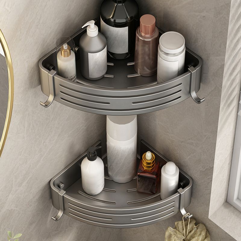 3-piece bathroom accessory set Contemporary aluminum bathroom shelf