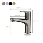 Simplicity Brass Sink Faucet Low Arc Single Color Centerset Vanity Faucet for the Bathroom