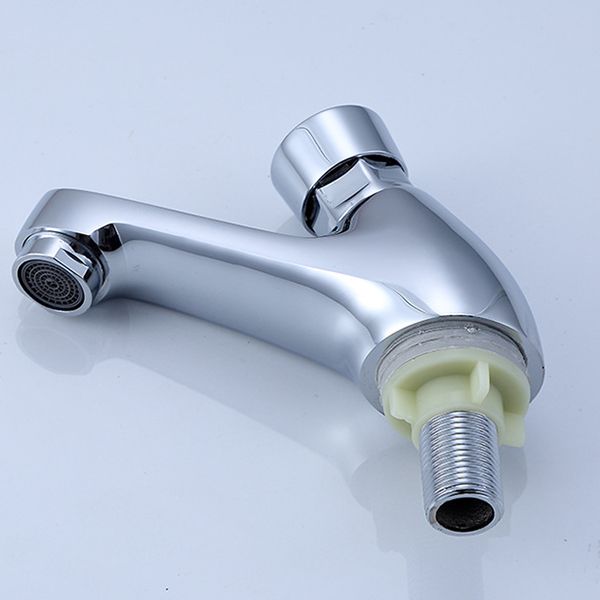 Modern sink faucet with brass knob handle, low arc, washbasin faucet