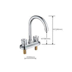 Modern Style Bathroom Faucet Dual Handle Faucet Swivel Spout Faucet