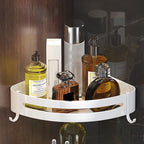 Modern white bathroom accessories as a single piece or in a set made of metal
