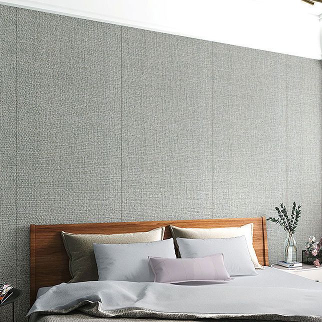 Contemporary Style Wall Panel Linen Living Space Peel and Stick Wall Covering