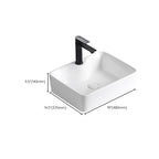 Modern Vessel Sink Porcelain Rectangular Vessel Sink (Not Including Faucet)