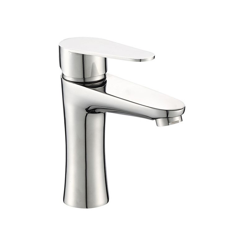 Modern Basin Tap Monochrome Center Mount Low Arc Faucet for Bathroom