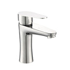 Modern Basin Tap Monochrome Center Mount Low Arc Faucet for Bathroom
