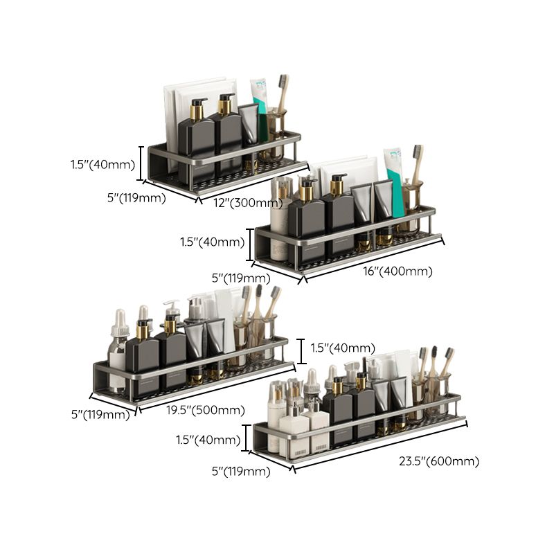Minimalism Matte Metal Bathroom Accessory Set Modern Bathroom Rack