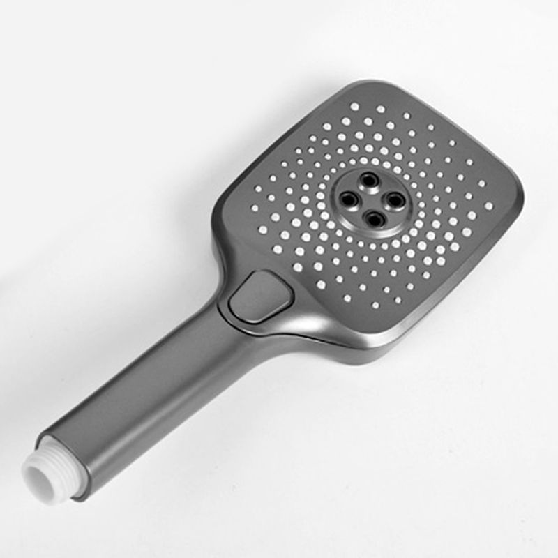 Modern Gray Showerhead Combo Standard Spray Pattern Rectangular Large Showerhead