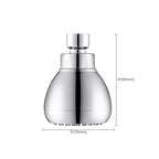Silver Round Shower Head Standard Spray Pattern Wall Mounted Shower Head