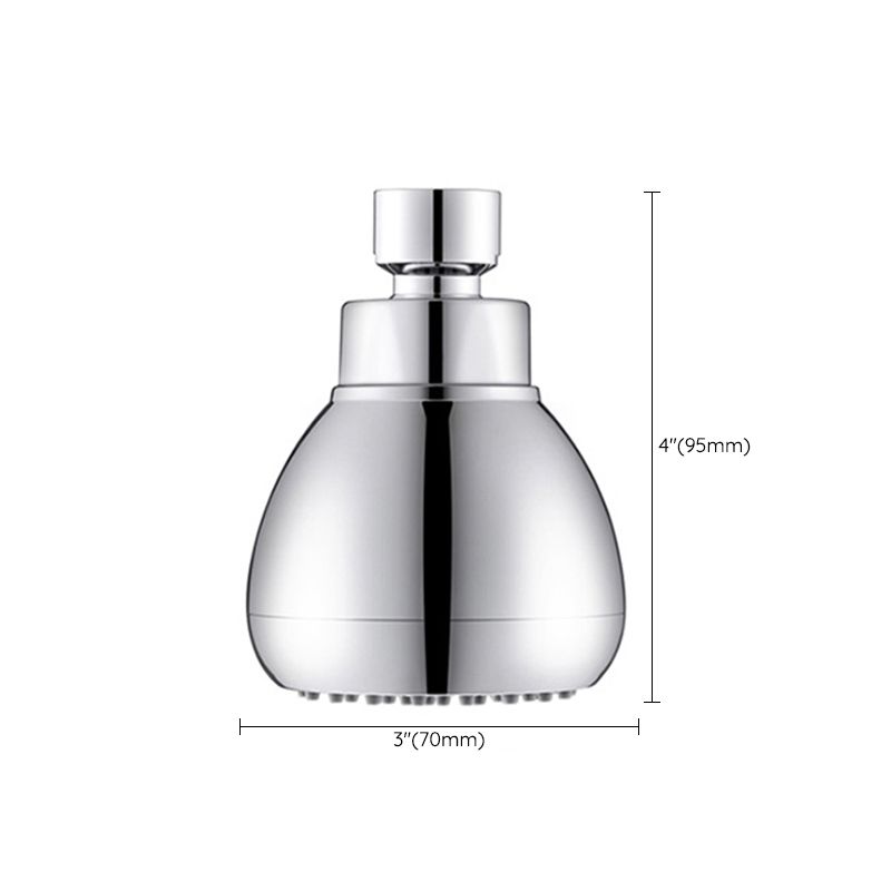Silver Round Shower Head Standard Spray Pattern Wall Mounted Shower Head