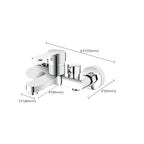 Single Lever Bath Mixer 2 Holes Wall Mounted Hand Shower Low Arc Tub Filler