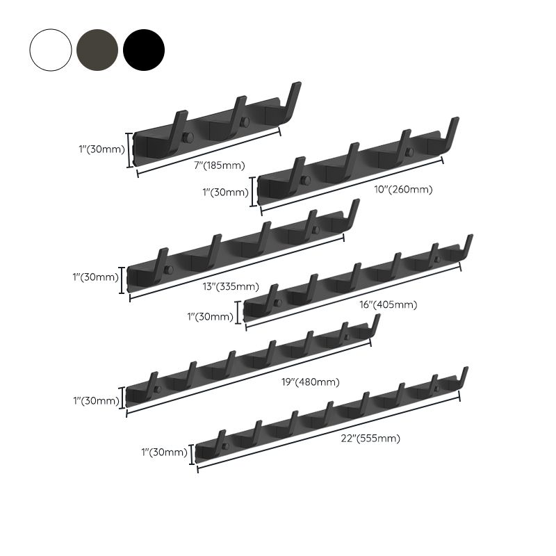 Mattes Finish Modern Bathroom Accessories 2 - Piece Bathroom Accessory Set, Bathrobe Hooks
