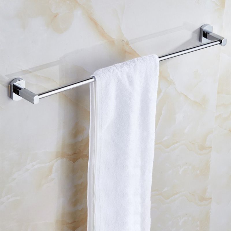 Polished Chrome Modern Bathroom Accessory Set Silver Towel Holder/Bath Shelf