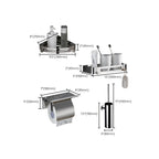 Modern Bathroom Accessory Hardware Set Silver Bathroom Hardware Set