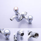 Chrome Bathroom Faucet Trim Wall-mounted Swing Faucet with Hand Shower
