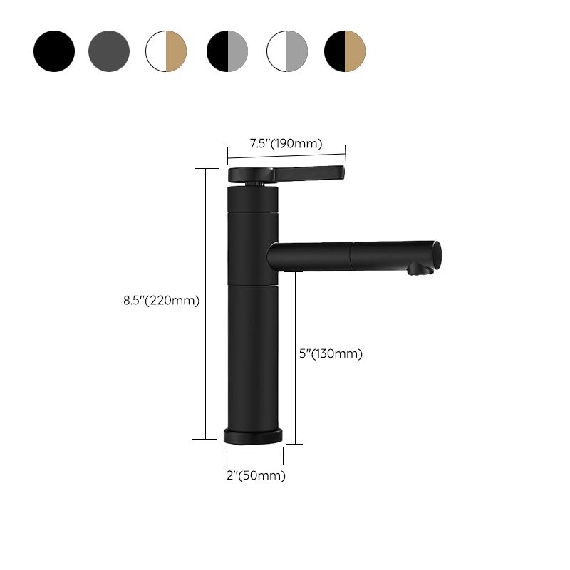 Lever handle faucet Glam Style with swivel spout for the bathroom