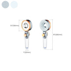 Reversible round shower head 3 spray types adjustable water flow handheld shower