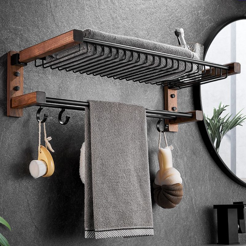 Modern black bathroom set bathroom shelf towel bar bathroom accessories set