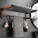 Modern black bathroom set bathroom shelf towel bar bathroom accessories set