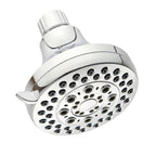 Silver Dual Shower Head Round Rainfall Wall-Mounted Shower Head