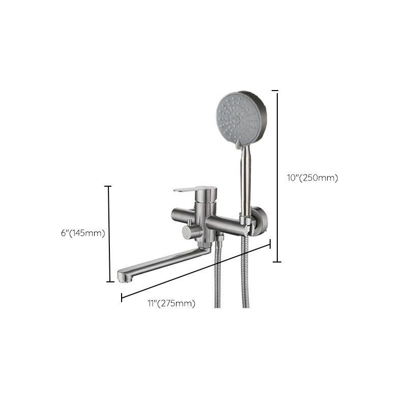 Bathroom Bathtub Faucet Lever Handheld Shower Bathtub Faucet