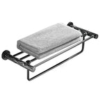 Metal and marble bathroom accessories as a single piece or as a set in black