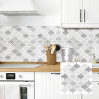 Peel & Stick Subway Tiles Plastic Stain Resistant Peel & Stick Subway Tiles 5-Pack