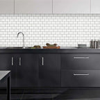12"x 12" Resin Mosaic Tiles Square Self-Adhesive Tiles for Backsplash & Wall Tile