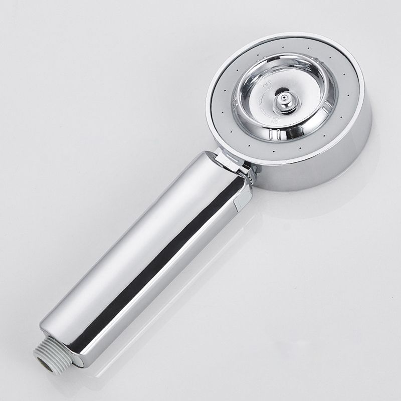 Contemporary Wall-Mounted Shower Head Combination Chrome Round Hand Shower