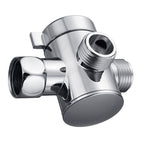 Contemporary Shower Combination Double Shower Head Chrome Wall Mount Round Shower Head
