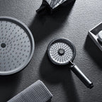 Matt Black Hand Shower Modern 3-Stream Round Wall Mounted Hand Shower