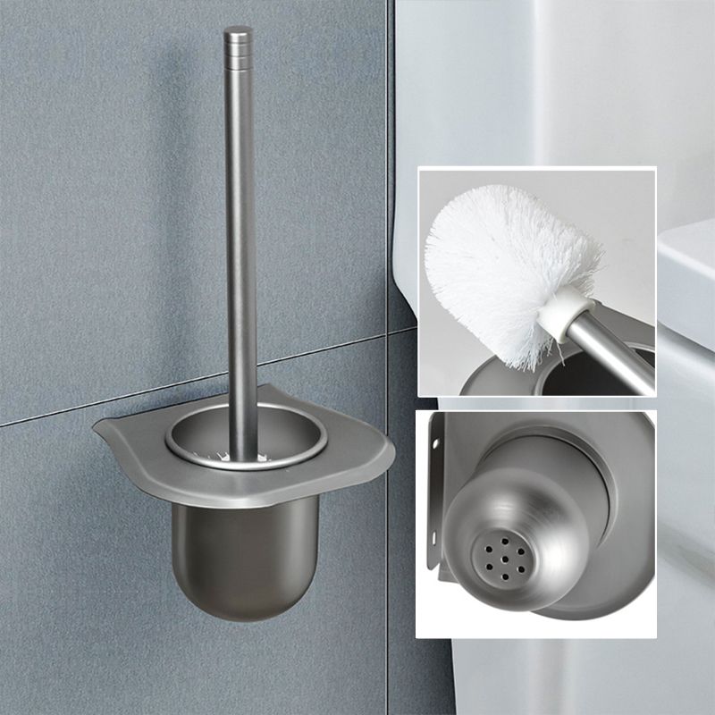 Contemporary Metal 5-piece Bathroom Accessories Set with Bath Shelf