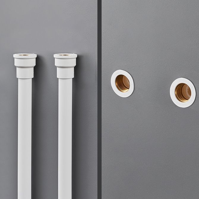 Contemporary Wall-Mounted Bathroom Faucet Lever Handles 2-Hole Faucet Brass Faucet