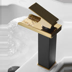 Waterfall spout basin tap lever handle square basin tap
