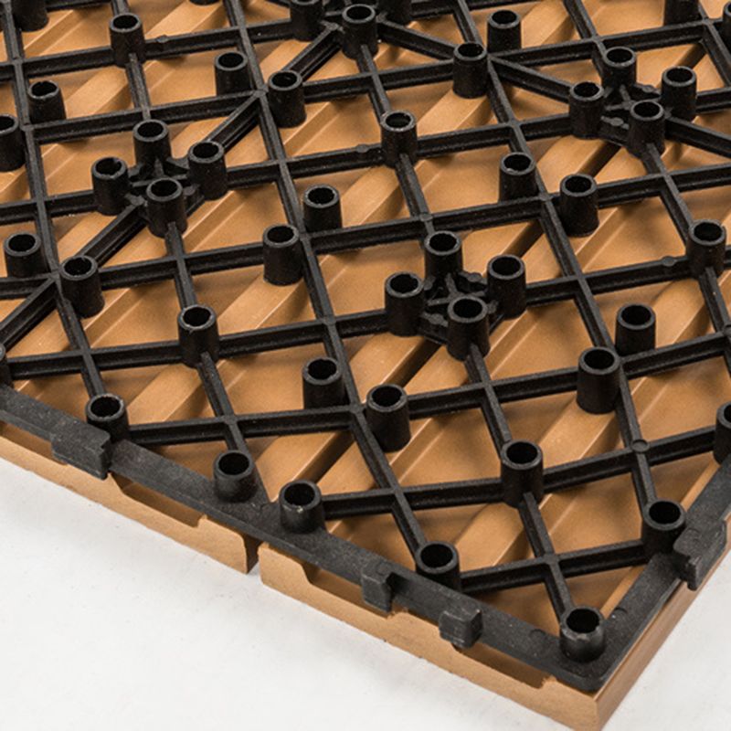 12" X 12" 4-Slat Square PVC Floor Tiles With Interlocking Installation Floor Plates Tiles