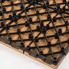 12" X 12" 4-Slat Square PVC Floor Tiles With Interlocking Installation Floor Plates Tiles
