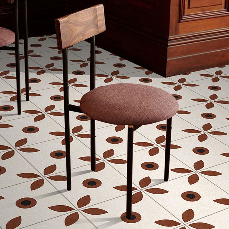Indoor Vinyl floor floral pattern peel and stick waterproof square vinyl floor
