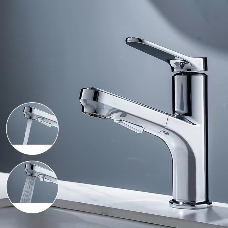 Modern Basin Faucet Solid Copper Centered Sink Faucet for Bathroom