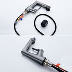 Contemporary Sink Faucet Plian Low Arc Brass Centerset Sink Faucet