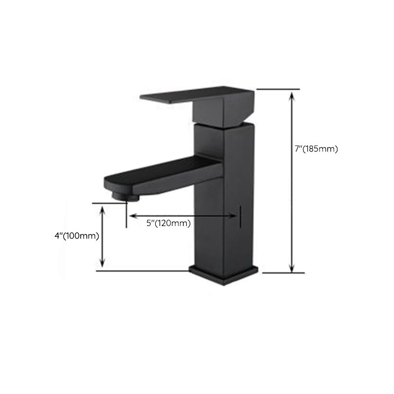 Modern Sink Faucet Centerset Bathroom Sink Faucet in Black