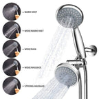 Modern Style Shower Heads Dual Wall Mounted Round Metal Dual Shower