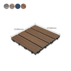 12" X 12" 4-Slat Square PVC Floor Tiles Snap-Fit Installation Floor Tiles