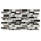 12"x 12" Resin Mosaic Tiles Square Self-Adhesive Tiles for Backsplash & Wall Tile