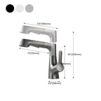 Contemporary Bath Faucet Brass Lever Handle Pull-Out Sink Faucet