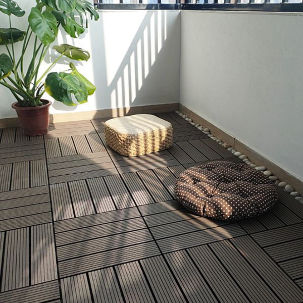 11 Pack 12" X 12" Square Deck/Patio Tiles Snap Fit for Outdoor Patio Tiles